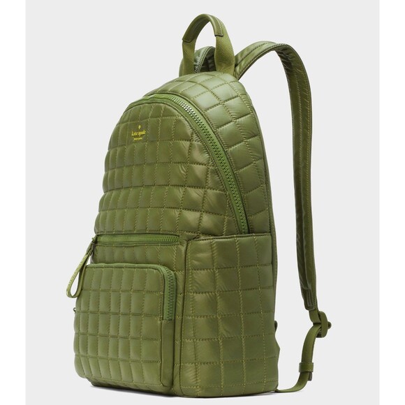 New Kate Spade Camden Quilted Large Backpack Kelp Forest - Picture 2 of 5